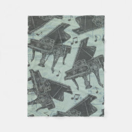 musikanteckning Mönster Music Theme Fleece Blanket