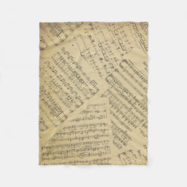 musikanteckning Mönster Music Theme Fleece Blanket