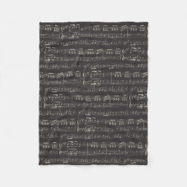 musikanteckning Mönster Music Theme Fleece Blanket