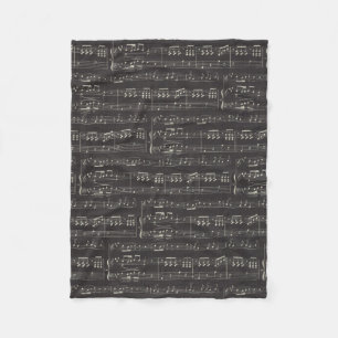 musikanteckning Mönster Music Theme Fleece Blanket