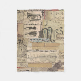 musikanteckning Mönster Music Theme Fleece Blanket