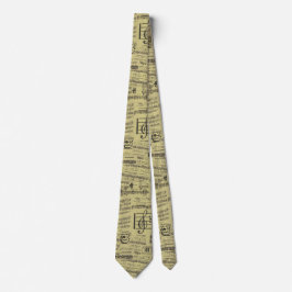 musikanteckning Mönster Music Theme Tie Slips