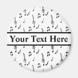 musikanteckning Mönster Music Theme Treble Clef Magnet