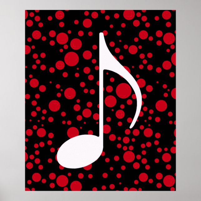 musikanteckning och punkter poster (Framsidan)