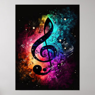 musikanteckning poster
