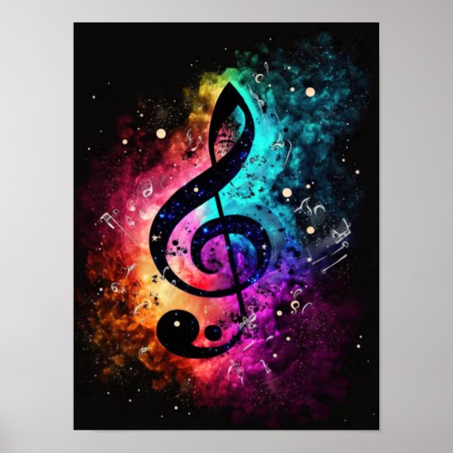 musikanteckning poster (Framsidan)