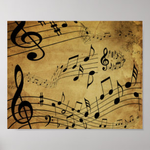 Musikanteckning Poster