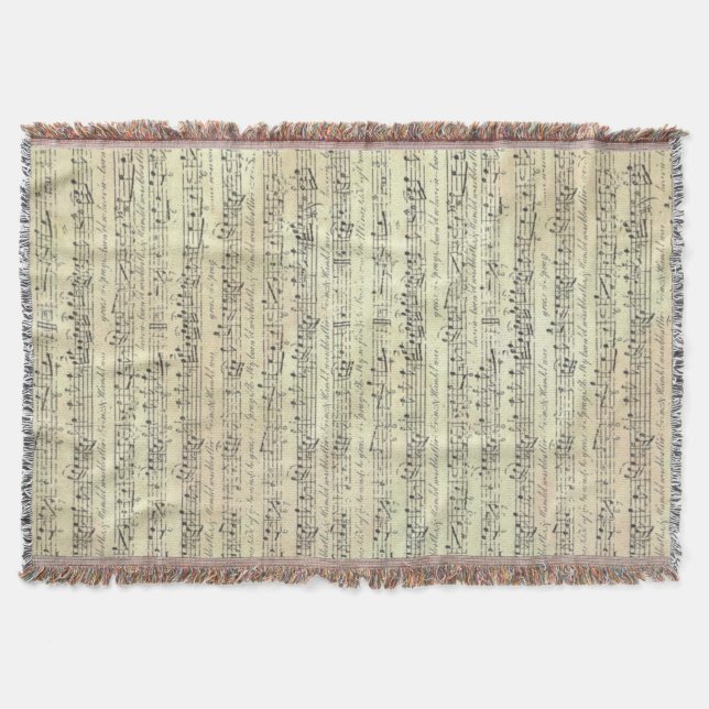 Musikanteckning - Thommes Blanket Music-tema Filt (Framsidan)