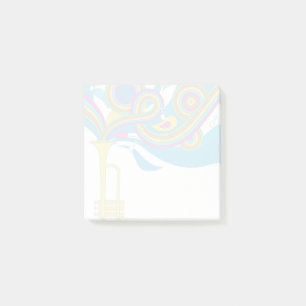 Musikanteckningar om regnbåge post-it block