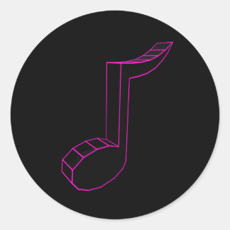 Musikanteckningsblock Runt Klistermärke