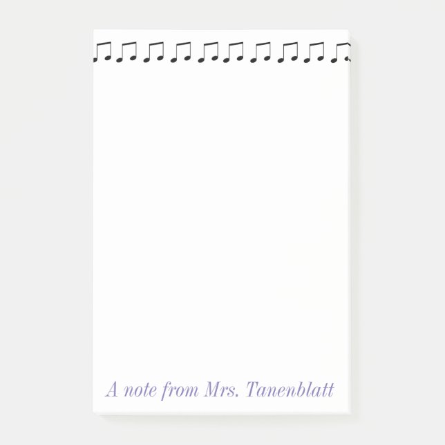 Musikanteckningsbokanpassade Post-it Block (Framsida)