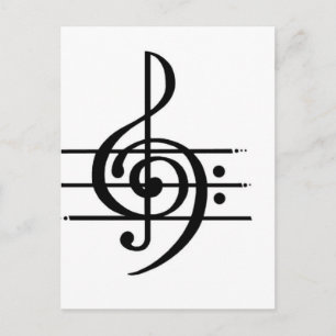 Musikanteckningsdesign Vykort
