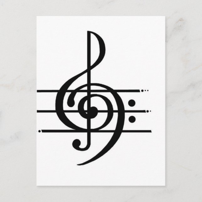 Musikanteckningsdesign Vykort (Framsida)