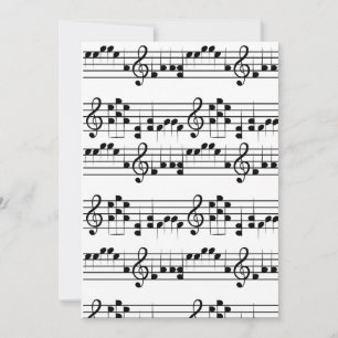 Musikanteckningsdoodlkonst Inbjudningar