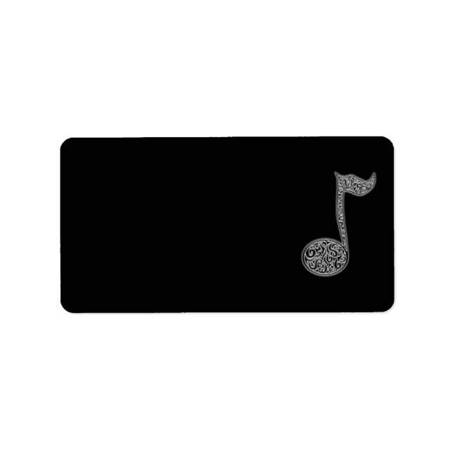 musikanteckningsetiketter adressetikett (Framsidan)