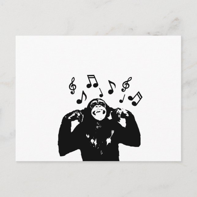 musikapkeymonkey vykort (Framsida)