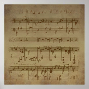 Musikbakgrund i vintage lakan poster