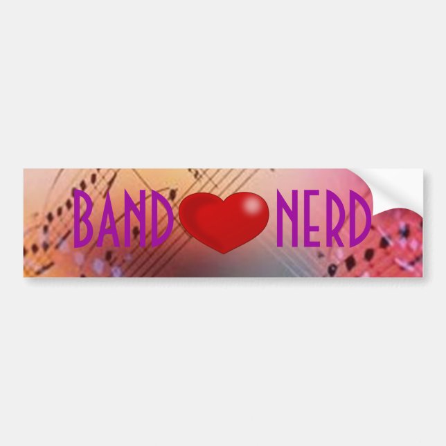 Musikband*heart*Nerd Bildekal (Framsidan)