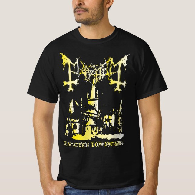 Musikband i svart metall t shirt (Framsida)