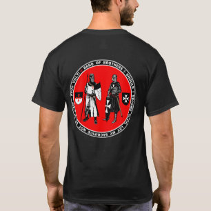 Musikbandet av broderrundan förseglar skjortan tee