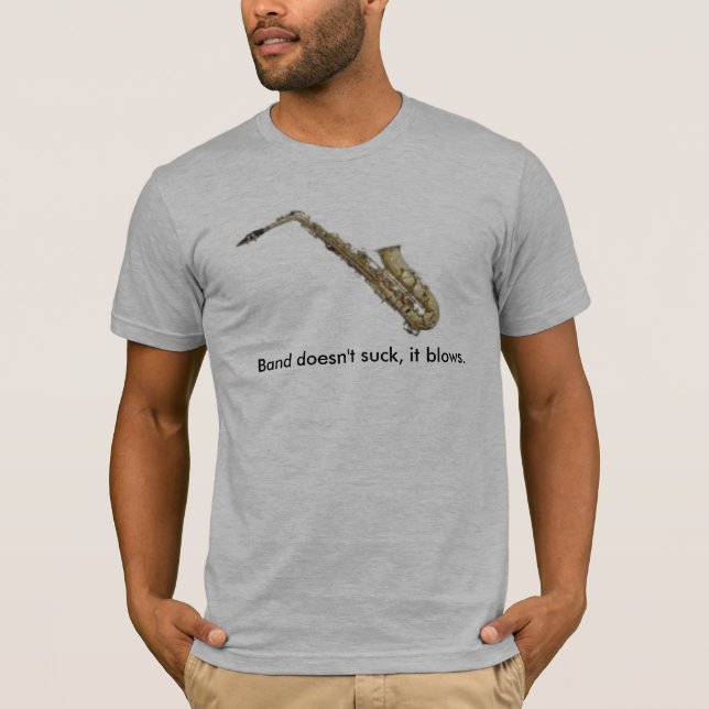 Musikbandet suger inte, det slår t shirt (Framsida)