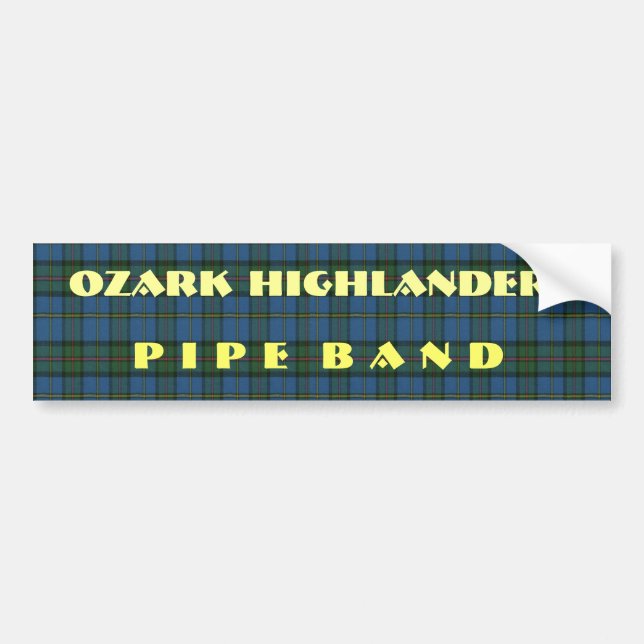 MusikbandTartan och text Bildekal (Framsidan)