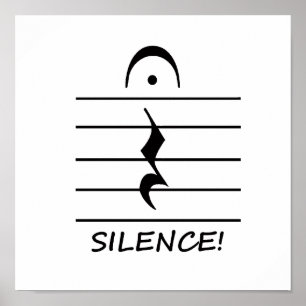 Musikbeteckningssystemet vilar med tystnad poster