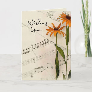 Musikblommor blir bra kort