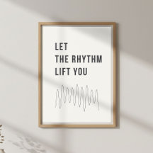 Musikcitat Affisch. Lugn Motivationsdekoration