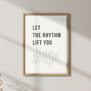 Musikcitat Affisch. Lugn Motivationsdekoration Poster