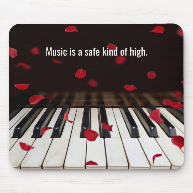 Musikcitat på Piano Nycklar Musmatta (Framsidan)
