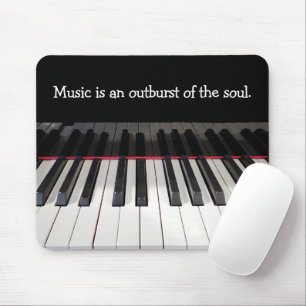 Musikcitat på Piano Tangentbord Musmatta
