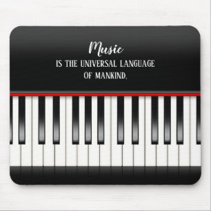 Musikcitat på Piano Tangentbord Musmatta