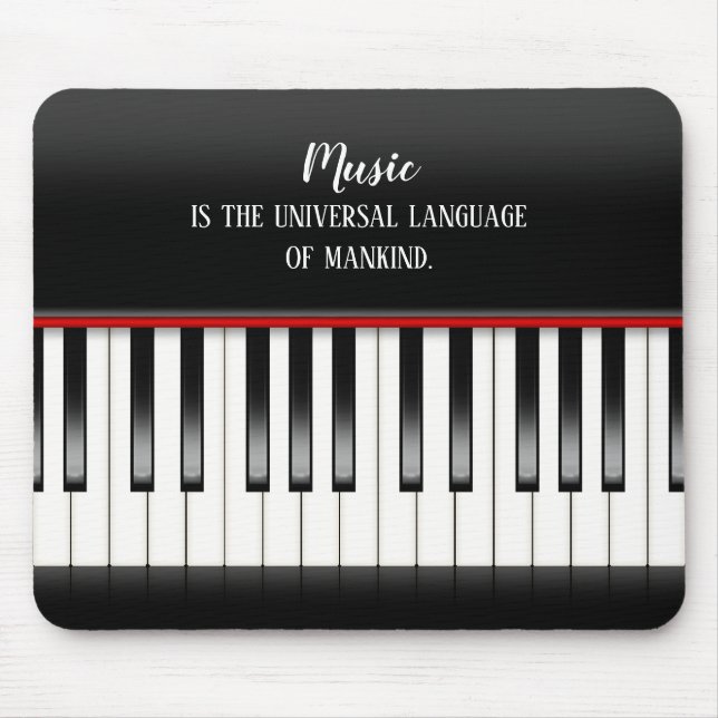 Musikcitat på Piano Tangentbord Musmatta (Framsidan)