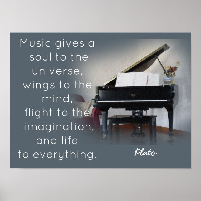 Musikcitat - Plato - Art-utskrift Poster (Framsidan)