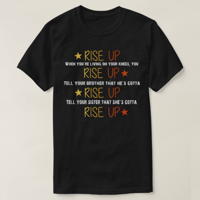 Musikcitattecken Stiga upp upp T Shirt (Design framsida)
