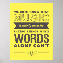 Musikcitattecken typografi Poster musikhögtalare