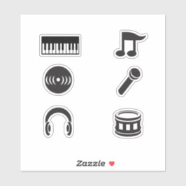 Musikdekaler Klistermärken