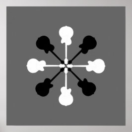 musikdekalvägg för en gitarspelare poster