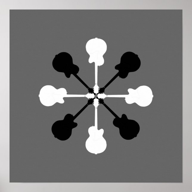 musikdekalvägg för en gitarspelare poster (Framsidan)