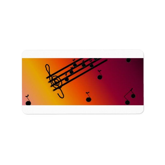 Musikdesign Adressetikett (Framsidan)