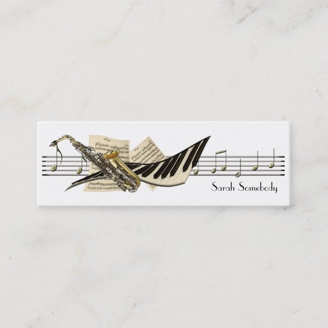 Musikdesignkortkortet profilerar kort (Framsida)