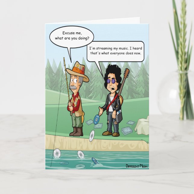 Musikdirektuppspelning Funny Pun Birthday Card Kort (Framsida)