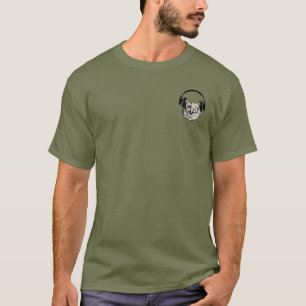musikdj-katt med hörlurar t-shirt