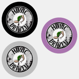 Musikdriven Klistermärke