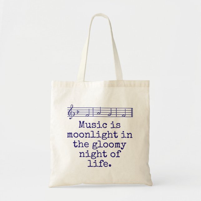 Musiken är moonlight - musikoffert tygkasse (Framsidan)