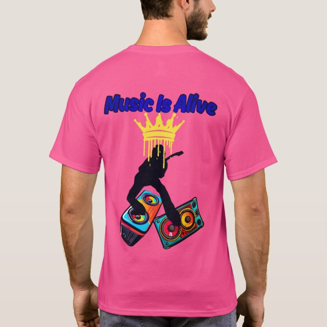 Musiken är vid liv t shirt (Baksida)