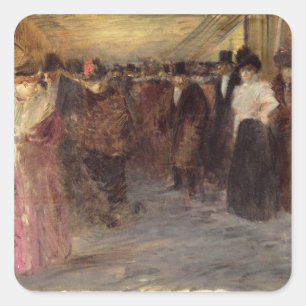 Musiken Hall, c.1890 Fyrkantigt Klistermärke