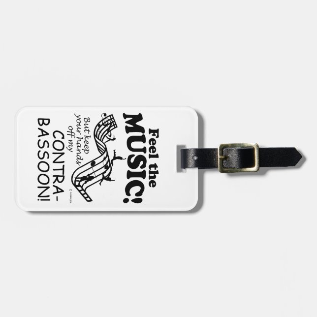 Musiken känns i Contrabasson Bagagebricka (Horisontell Framsida)