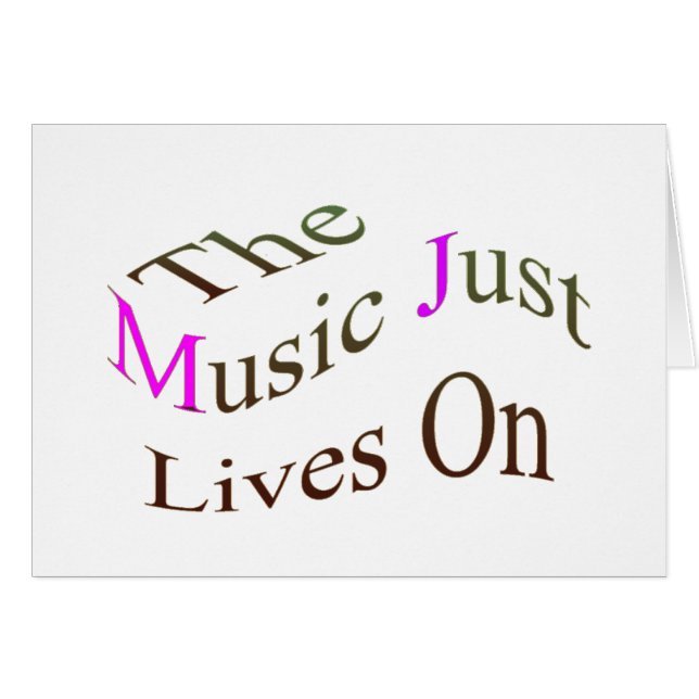 Musiken lever bara på hälsningskort (Framsidan Horizontal)